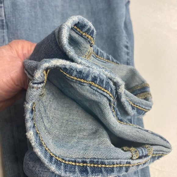 PURPLE BRAND Men’s P001 Button Fly Jeans Blue 34 Distressed  Destroyed Inseam 32 - Picture 12 of 12